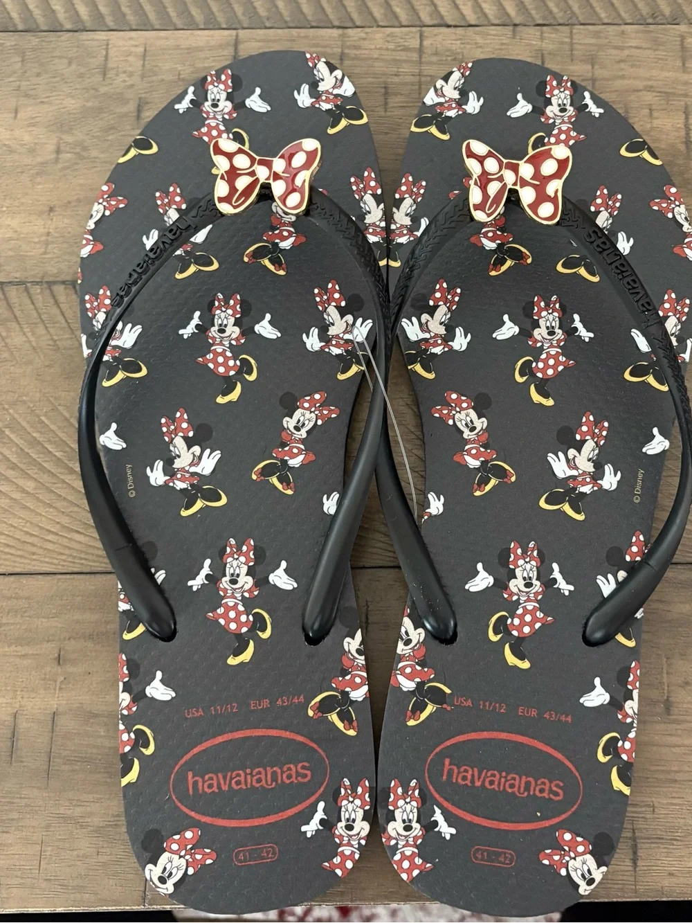 Havaianas Minnie Mouse Accents Flip Flops size women’s 11/12
